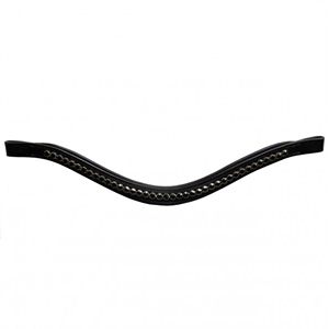 Bandeau de luxe en cuir indien de haute qualité pour cheval, avec logo personnalisé et cristaux, équipement équestre pour l'équitation - Product Image 1