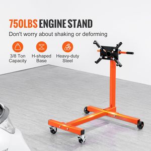 Supporto Girevole in Ghisa da 3/8 Tonnellate (750 Libbre) per Sollevatore Motore con Testa Regolabile a 360° e 4 Ruote - Strumento per Riparazione Auto - Product Image 2