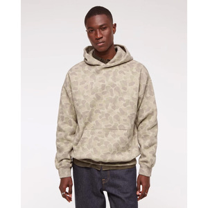 Sweat à capuche sportswear personnalisé, délavé à l'acide, coupe oversize, en molleton de coton épais, style vintage, impression OEM, pour hommes et femmes - Product Image 2