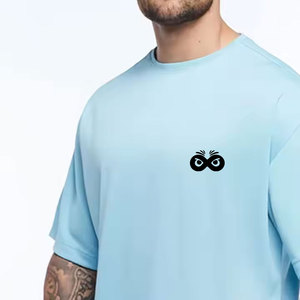 Camiseta de moda estampada 100% algodón para hombre, de alta calidad, cuello redondo, corte holgado, talla grande. - Product Image 3
