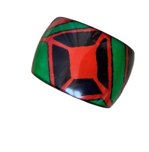 Hot Sale Luxury Indian Fashion Bangle Vintage Statement Large Brass <b>Bracelet</b> Green <b>Red</b> Abstract Resin Angel Chunky Lucky Charm - Product Image 1