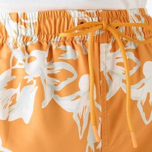 Shorts de bain pour hommes avec logo personnalisé, imprimé uni, style streetwear, séchage rapide, respirant, anti-UV, tissu polyester écologique - Product Image 3