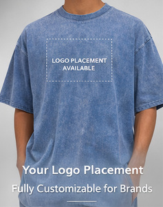 OEM Custom Logo Knitted Breathable Quick Dry Oversized <b>Tshirts</b> for Men 280 GSM 100% Cotton - Product Image 2