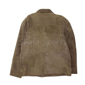 Chaqueta de gamuza para hombre lista para enviar o OEM, estilo camisa de moda, chaqueta bomber de cuero vacuno y de oveja auténtico para hombre - Product Image 2