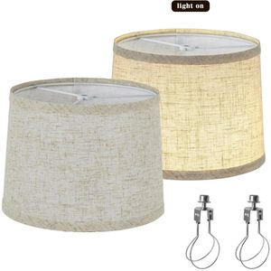 Confezione da 2 coperture e paralumi di ricambio in tessuto per lampade - Product Image 1