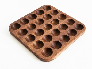 Porta Huevos de Madera de Roble con 25 Ranuras, Bandeja Cuadrada para Exhibición, para Mercado, Hotel, Desayuno, OEM, Personalizado, Vietnam - Product Image 6
