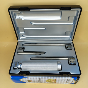 Laringoscopio Convencional Estándar Miller de 3 Hojas 1-2-3 para Adultos, con Mango, en Caja Blíster, Acero Inoxidable AISI 304, CE - Product Image 1