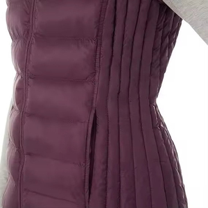Chaleco Acolchado para Mujer, Chaqueta sin Mangas con Aislamiento Térmico, Tejido Resistente al Agua, Cuello Alto, Diseño con Cierre Completo para Uso Diario - Product Image 4