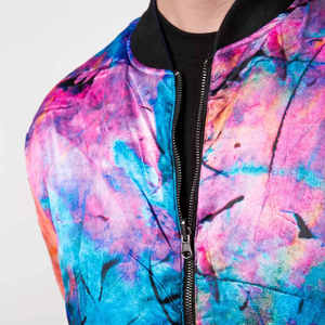 Chaqueta Bomber Tie Dye para Hombre, Cierre de Cremallera, Estilo Casual, Corte Regular, Diseño Multicolor Personalizado, OEM/ODM - Product Image 6