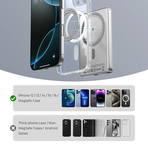 Lisen pin từ 5000mAh không dây bên ngoài pin Slim ngân hàng điện cầm tay sạc cho iPhone 16 15 14 13 12 Series - Product Image 6