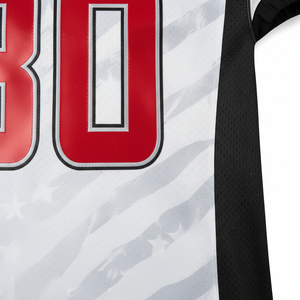 OEM Custom Front Sublimated <b>Polyester</b> Mesh Retro American Football Jersey <b>Shirt</b> Short Breathable Plus Size Quick Dry - Product Image 2