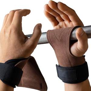 Sangles de musculation rembourrées haute résistance avec support de poignet antidérapant pour soulevés de terre, entraînements en salle de sport, haltérophilie et musculation - Product Image 1