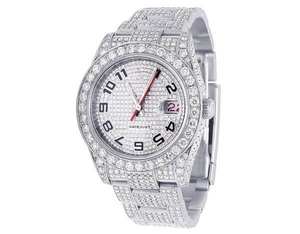 BOJ R.O.L.E.X.04 Montre Homme de Luxe Automatique Analogique en Acier Quartz Moissanite VVS, Style Hip Hop, 41MM 3BAR - Product Image 1