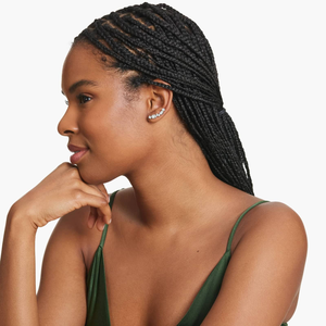 ต่างหูเงินแท้ 925 ประดับเพชรโมอิสซาไนต์ ดีไซน์รูปไข่ เงางาม โรแมนติก ชุบเงินอย่างดี เครื่องประดับหรูหรา ของขวัญวันเกิดสำหรับผู้หญิง - Product Image 2