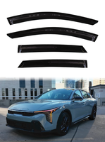 GCS 2025-On Kia K4 Pare-soleil et pare-pluie transparent en acrylique noir ultra-fin avec ruban adhésif 3M pour vitres de voiture, fabriqué à Taïwan, lot de 4 pièces