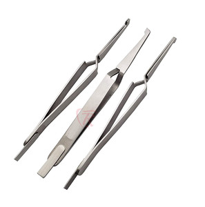 Rootcare Manual Dental Orthodontic Tweezers set of 3 Pcs Stainless Steel Long End <b>Bracket</b> Placement Debonding Tool CE Certified - Product Image 4