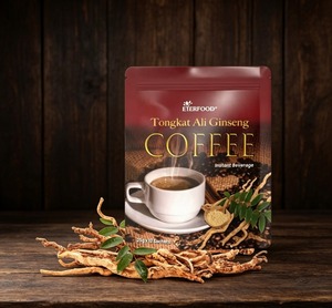 Café Instantáneo Herbal con Ginseng y Tongkat Ali, Certificado GMP, HACCP y Halal, Bebida Energética para Hombres y Mujeres - Product Image 1