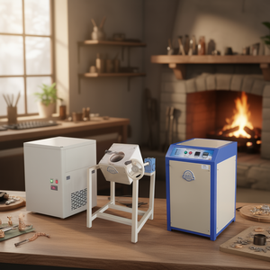 Fourneau de fusion à induction avec chambre de coulée inclinable séparée, unité d'induction et unité de refroidissement pour outils et équipements de bijouterie - Product Image 1