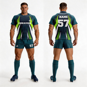 Camiseta de Rugby Profesional Personalizada, Uniforme de Equipo Sublimado, Camiseta de Rugby Transpirable de Secado Rápido, Ropa Deportiva, Servicio OEM ODM, Ropa de Equipo - Product Image 1