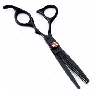 Tijeras de Peluquería Profesionales de Acero Inoxidable Negro de 6 Pulgadas, Tijeras de Entresacar con Hoja Afilada, Personalización de Marca - Product Image 3