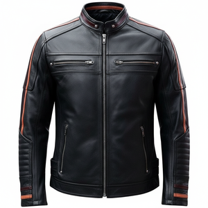 เสื้อแจ็คเก็ตหนังแกะแท้สำหรับฤดูหนาวรุ่นล่าสุด แบบ unisex ดีไซน์มืออาชีพ สวมใส่สบาย กันน้ำ กันลม เป็นมิตรกับสิ่งแวดล้อม พร้อมลายตัวอักษร - Product Image 1