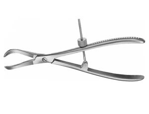 Pinzas de sujeción de huesos rectas duraderas de 205 mm, 8x11 mm, reutilizables, de acero inoxidable, instrumento manual para cirugía ósea ORTHO GENIX OG-AM-055 - Product Image 2