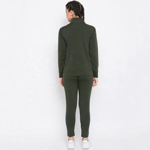 Chándales deportivos de algodón de Invierno para mujer Logotipo de entrenamiento OEM personalizable Ropa deportiva ecológica Precio al por mayor de bajo costo - Product Image 2