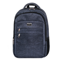 Sac à dos élégant pour ordinateur portable 15,6 pouces en polyester imperméable, avec bretelles ergonomiques, fermeture éclair et poche intérieure zippée, capacité 36-59L