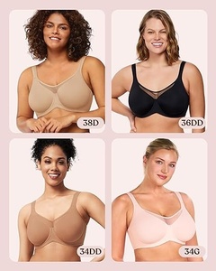Sujetador sin costuras con copa completa para mujer, soporte diario, color nude, diseño sin espalda de nailon y spandex, sexy, para todas las estaciones - Product Image 4