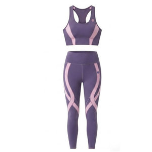 Ensemble de sport côtelé sans coutures pour femme, extensible, pour entraînement, yoga, course à pied et exercices quotidiens - Product Image 5