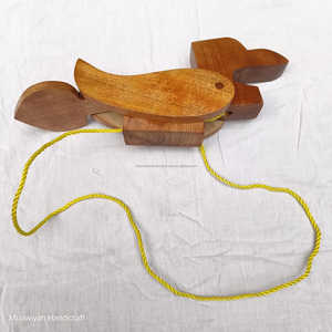 Decoración vintage de alta calidad hecha a mano Acacia pájaro de madera aldaba niño ruidoso - Product Image 1