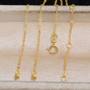 S925 Silver Through-Hole Bead Necklace for Women Universal <b>Threaded</b> Chain <b>Lock</b> Bone DIY Pearl Jewelry Accessories Loose Pearls - Product Image 5