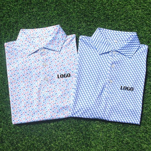 2024 Custom High Quality Quick Dry Man Golf Polo T-<b>Shirt</b> <b>Funny</b> Pattern Polyester Spandex Stiff Collar Design Low FOB Price Made - Product Image 2