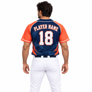 Camiseta de Béisbol Unisex con Botones, Cuello en V, Manga Corta, 100% Poliéster, Nombre y Número Personalizados, Logotipo, Absorbe la Humedad, Transpirable, para Equipo - Product Image 2