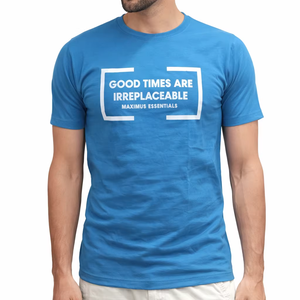 T-shirt col rond bleu ciel – Mélange de coton doux de qualité supérieure, conçu pour un confort respirant toute la journée - Product Image 1