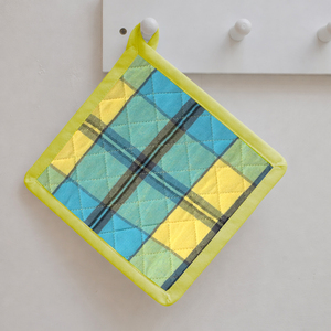 Fabricant indien de dessous-de-plat en toile 100% coton recyclé, de bonne qualité, très vendus, à motif à carreaux teint en fil - Product Image 1