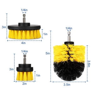 3 pezzi Set di spazzole per la pulizia di pulizia per auto tappeto mattonelle parete vasca pulizia esclusiva spazzola combinata - Product Image 2
