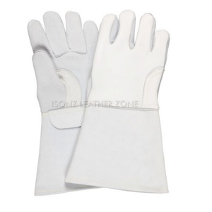 Guantes de Soldadura TIG de Piel de Cabra Genuina Resistentes a Cortes, Diseño de Última Generación, Producto en Oferta, Color Blanco y Negro - Product Image 3