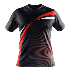 T-shirt à manches courtes pour homme, imprimé palmiers et coucher de soleil tropical, 100% polyester, respirant, vêtements d'été - Product Image 3