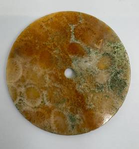 Esfera de Reloj de Coral Natural de 28 mm, Pulida por un Lado, Redonda, Dorada, de 0.80 mm de Grosor, Modelo ETH-10150 de a K Gems, para Fabricación de Relojes - Product Image 4