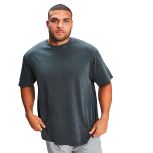 T-shirts pour hommes de haute qualité, personnalisés, en coton lourd 100 %, lavés à l'acide, écologiques, respirants, anti-plis, avec option OEM - Product Image 1