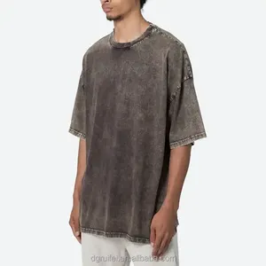 en's Clothes Oversized <b>Tshirt</b> Streetwear Short Sleeves Custom Blank T Shirt for Men Cotton <b>Polyester</b> Heavy Weight - Product Image 2