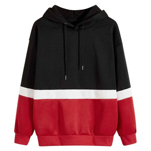 Sudadera con Capucha Ligera Estilo Deportivo OEM, Precio Económico, Fabricada en Felpa de Algodón Ligero, Sudadera Lisa al por Mayor con Bloques de Color - Product Image 4