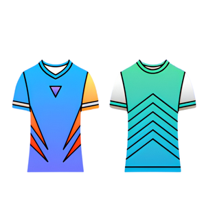 Maillot de football personnalisé pour équipe, motif floral, polyester/coton sublimé, séchage rapide, col en V à fermeture magnétique, manches courtes, unisexe - Product Image 1