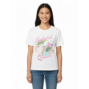 Camisetas de Manga Corta con Cuello Redondo, Estampadas, Casuales, de Primera Calidad para Mujer, 100% Algodón, Transpirables y de Secado Rápido, Gran Venta - Product Image 4
