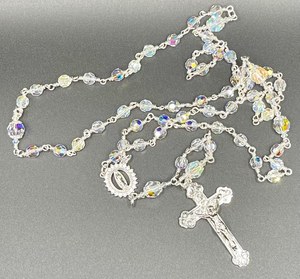 Unique Wire Wrapped Gold Crucifix Charm Lady of Guadalupe Protection Prayer Beads Rosary for First <b>Communion</b> - Product Image 6