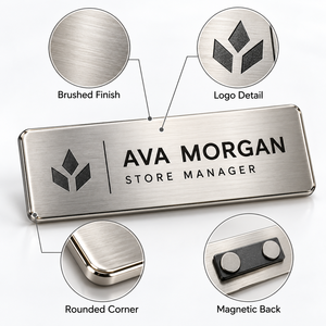 Placa de Identificación Personalizada de Metal para Personal, Insignia con Logotipo para Uniforme Corporativo, Proveedor OEM - Product Image 3