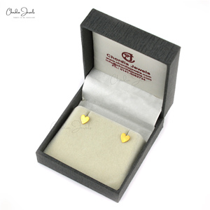 ต่างหูเงินแท้ 925 รูปหัวใจชุบทองคำขาวสำหรับผู้หญิง ต่างหูแบบเรียบหรูสำหรับใส่ทุกวัน - Product Image 4