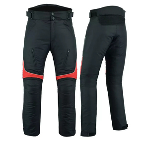 Pantalones de Motocicleta Unisex Grises de Poliéster/Algodón con Paneles Negros en las Rodillas, Transpirables, con Logotipo Impreso Digitalmente en la Parte Delantera, Personalizables, Ropa Deportiva - Product Image 2