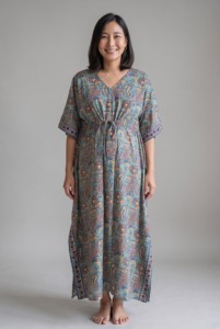Wholesale Maternity <b>Kaftan</b> Dress Elegant Loose Fit Pregnancy Dress Comfortable Cotton Maxi <b>Kaftan</b> <b>for</b> <b>Women</b> - Product Image 3
